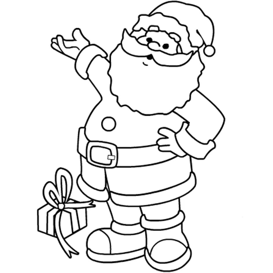Çocuklar İçin Noel-Baba Boyama Sayfaları 