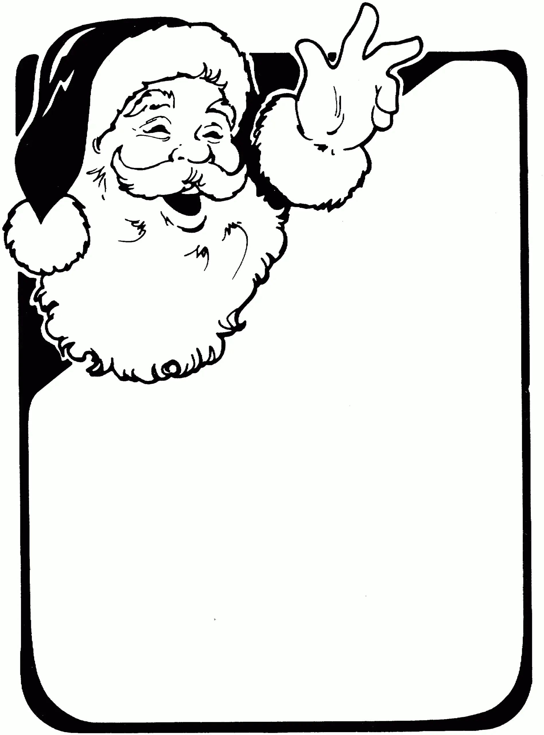 Çocuklar İçin Noel-Baba Boyama Sayfaları 