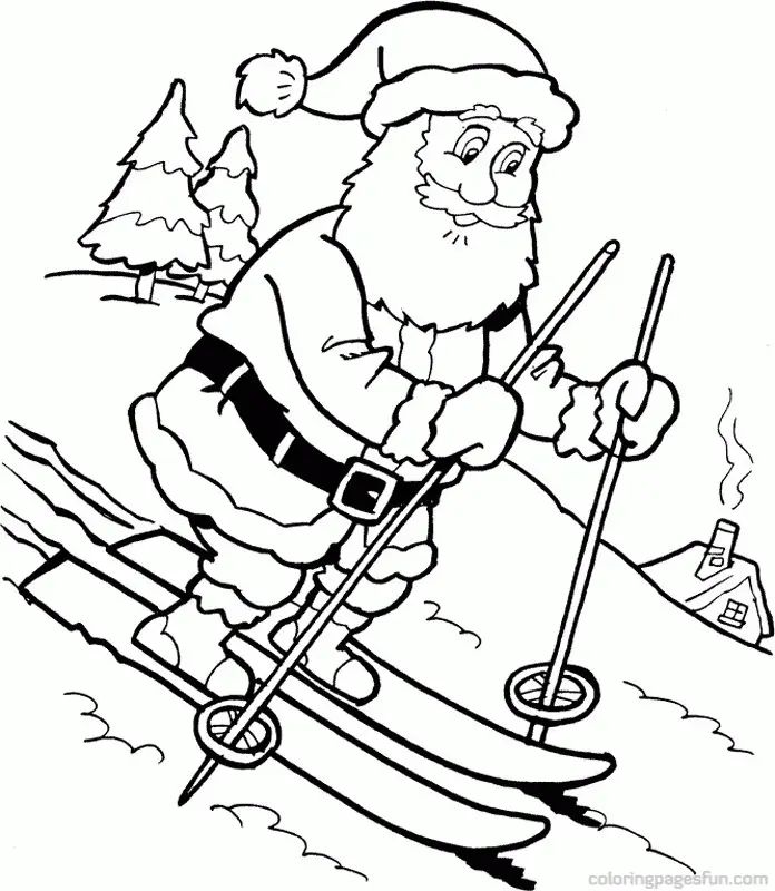 Çocuklar İçin Noel-Baba Boyama Sayfaları 