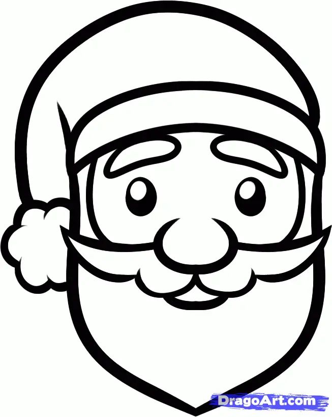 Çocuklar İçin Noel-Baba Boyama Sayfaları 