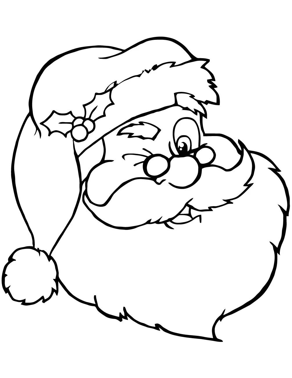 Çocuklar İçin Noel-Baba Boyama Sayfaları 