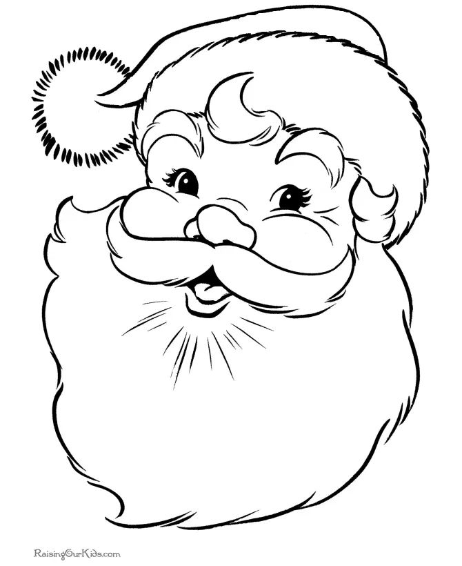 Çocuklar İçin Noel-Baba Boyama Sayfaları 