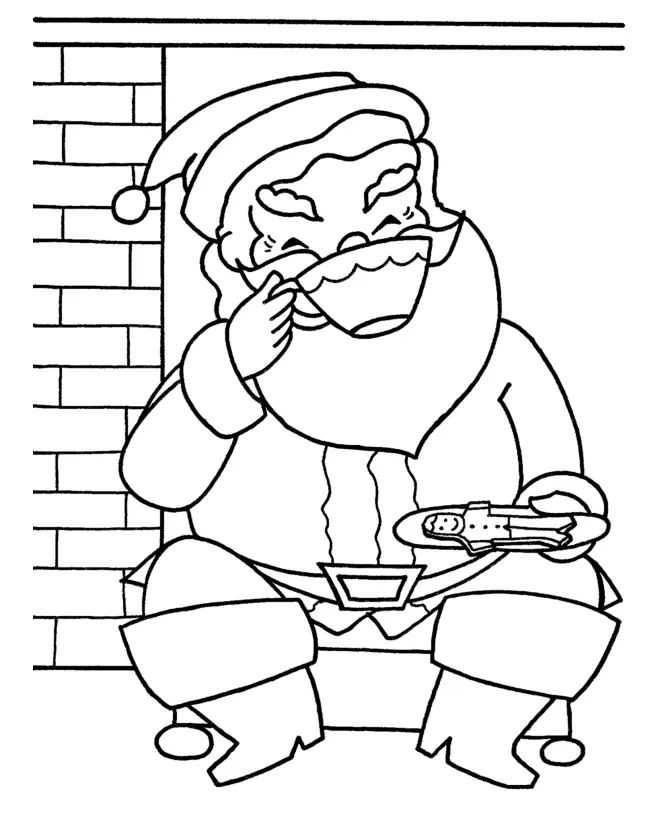 Çocuklar İçin Noel-Baba Boyama Sayfaları 