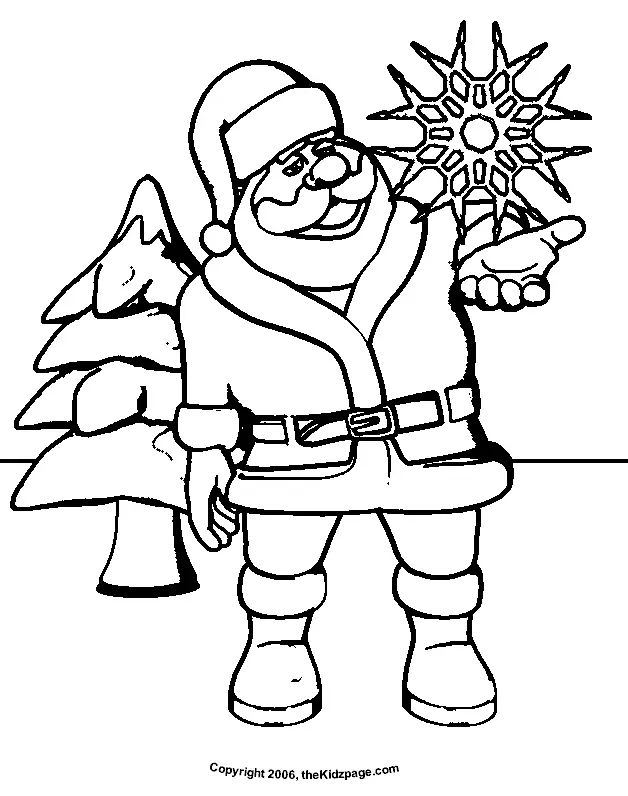 Çocuklar İçin Noel-Baba Boyama Sayfaları 