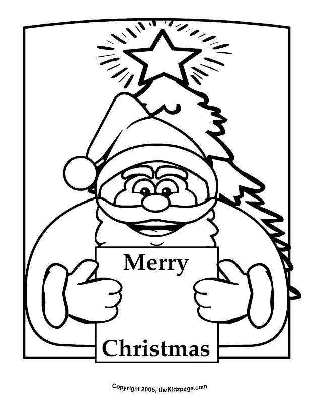 Çocuklar İçin Noel-Baba Boyama Sayfaları 