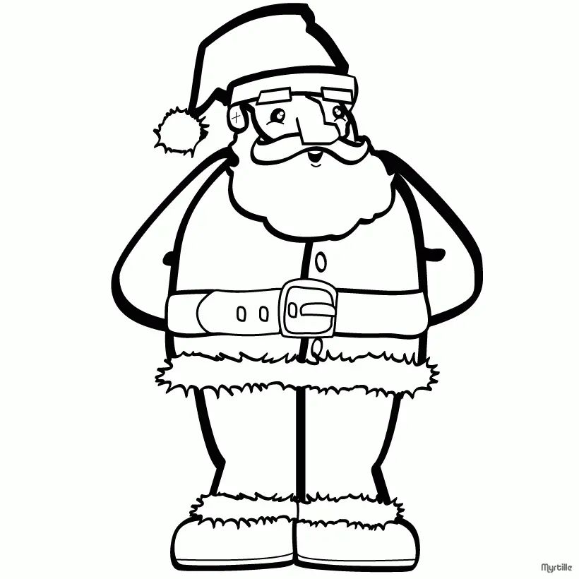 Çocuklar İçin Noel-Baba Boyama Sayfaları 