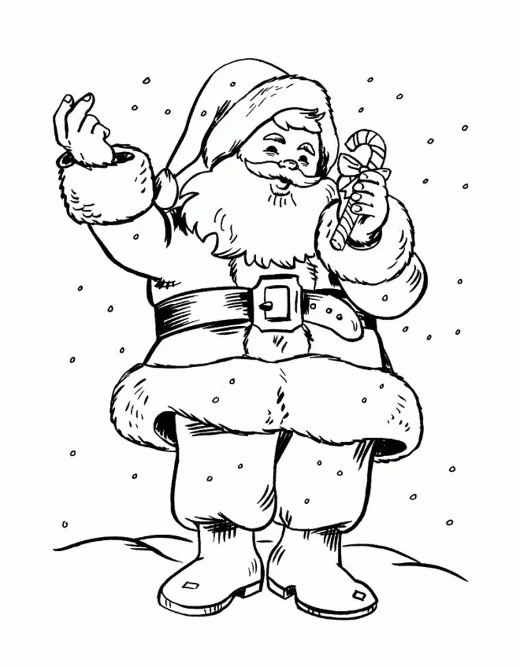 Çocuklar İçin Noel-Baba Boyama Sayfaları 