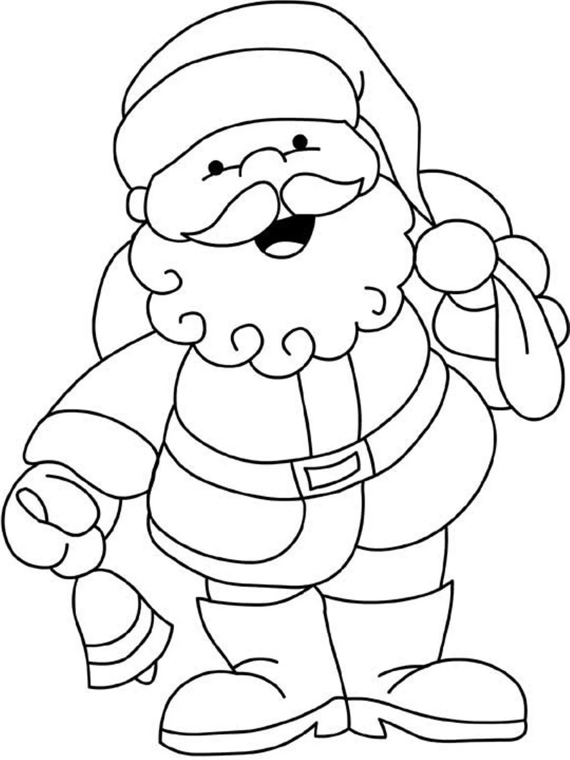 Çocuklar İçin Noel-Baba Boyama Sayfaları 