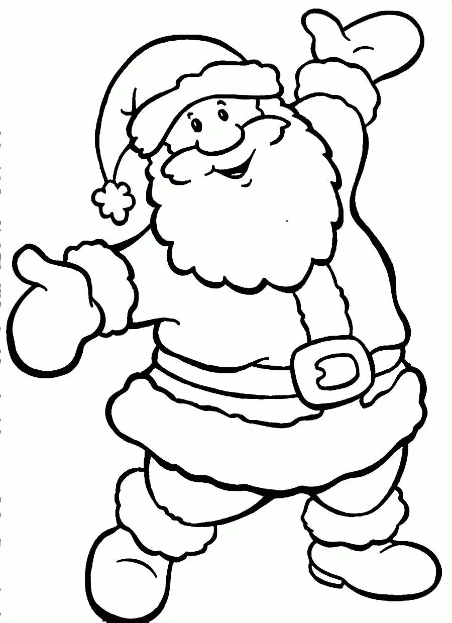 Çocuklar İçin Noel-Baba Boyama Sayfaları 