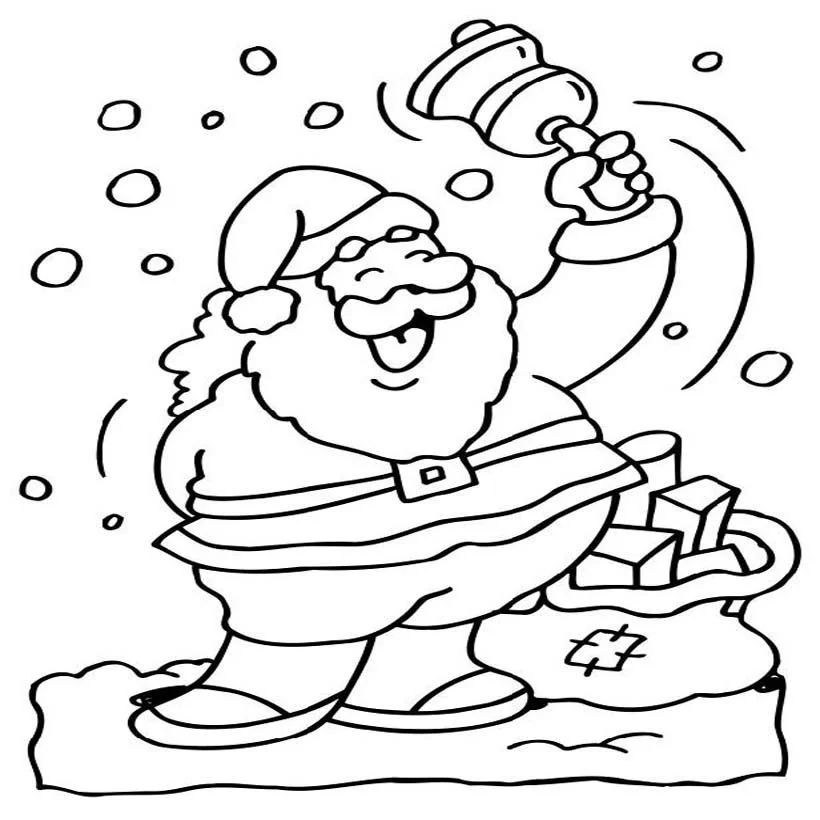 Çocuklar İçin Noel-Baba Boyama Sayfaları 