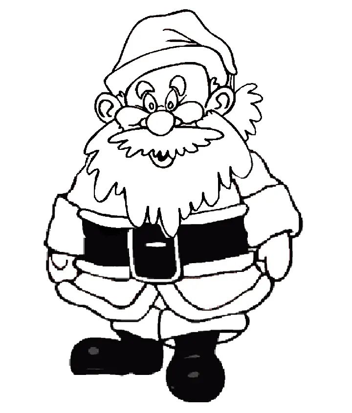 Çocuklar İçin Noel-Baba Boyama Sayfaları 