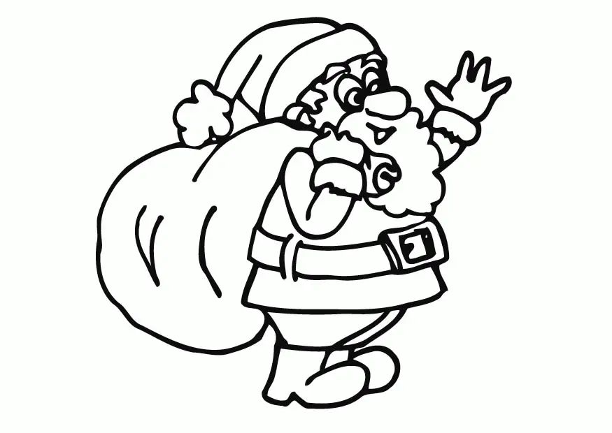 Çocuklar İçin Noel-Baba Boyama Sayfaları 