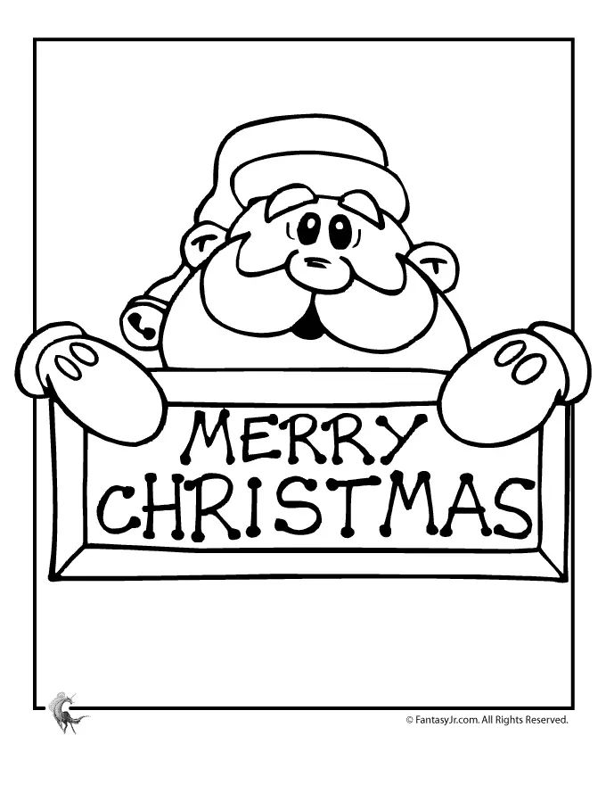 Çocuklar İçin Noel-Baba Boyama Sayfaları 