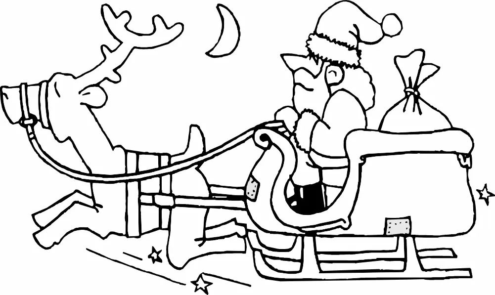 Çocuklar İçin Noel-Baba Boyama Sayfaları 