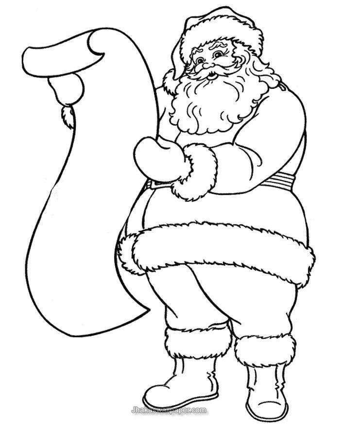 Çocuklar İçin Noel-Baba Boyama Sayfaları 