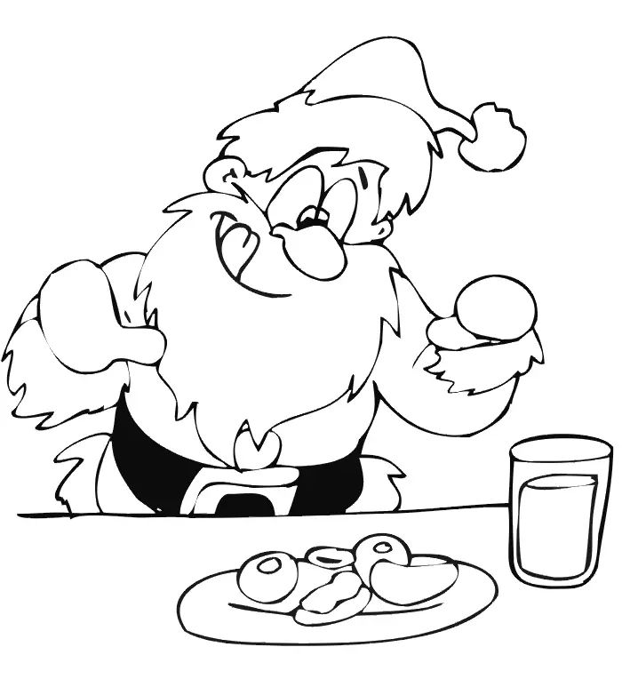 Çocuklar İçin Noel-Baba Boyama Sayfaları 