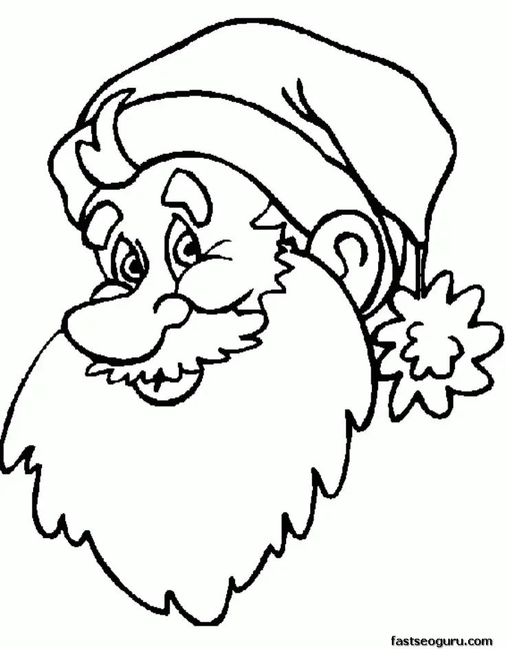 Çocuklar İçin Noel-Baba Boyama Sayfaları 