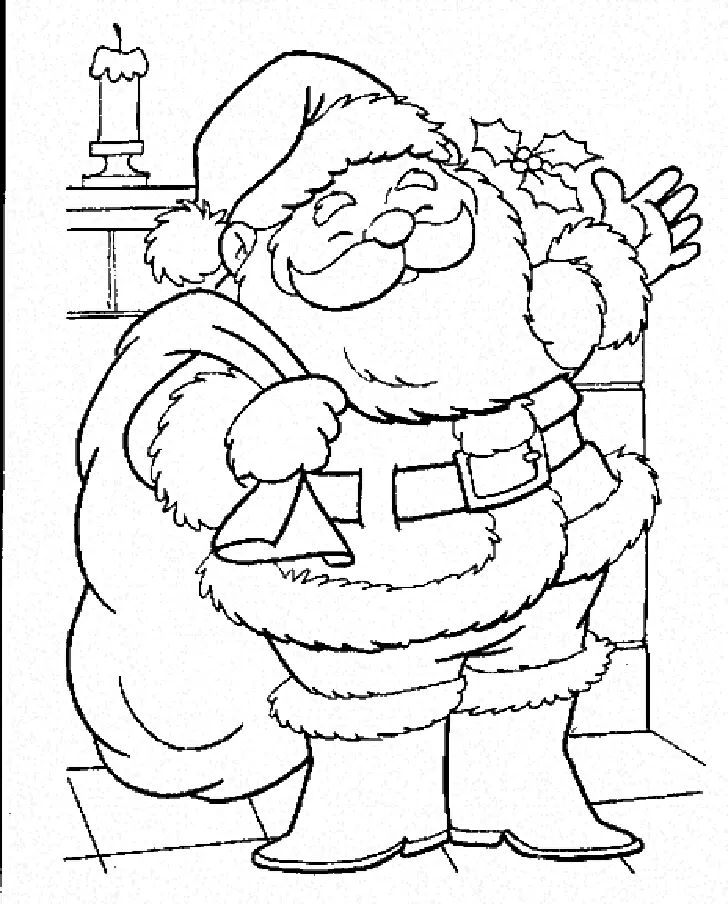 Çocuklar İçin Noel-Baba Boyama Sayfaları 