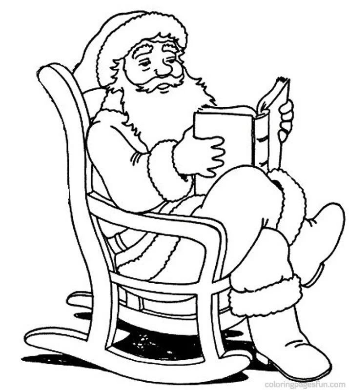 Çocuklar İçin Noel-Baba Boyama Sayfaları 