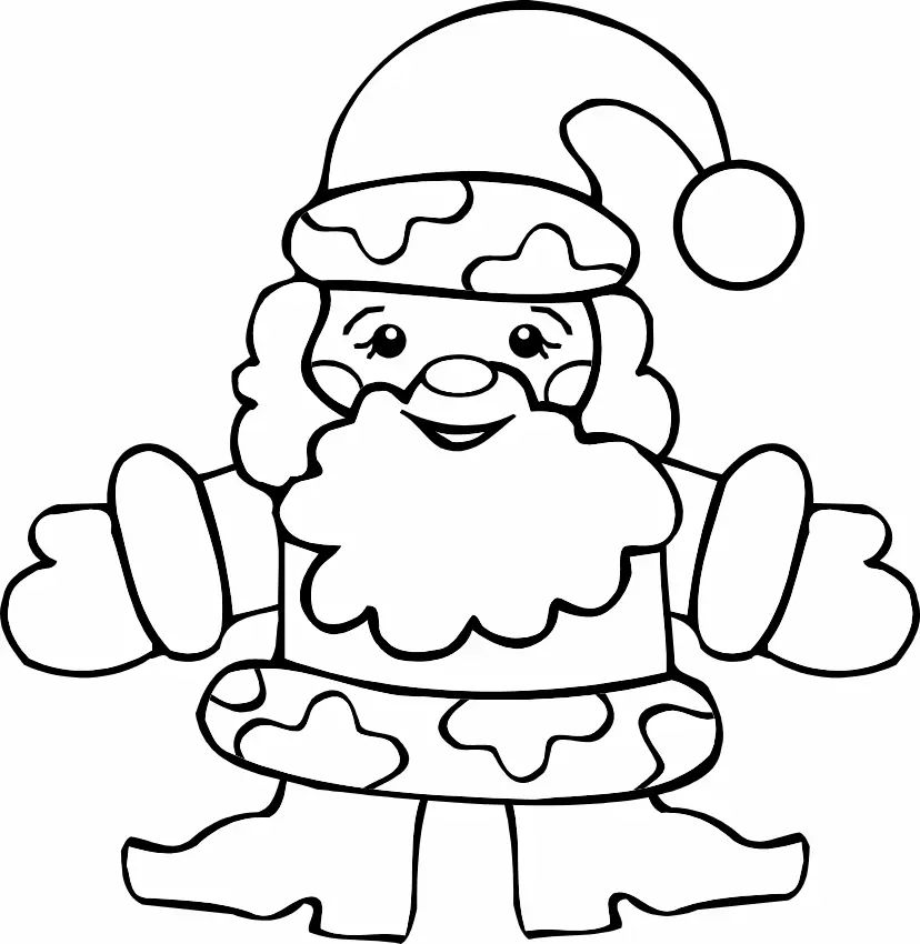 Çocuklar İçin Noel-Baba Boyama Sayfaları 