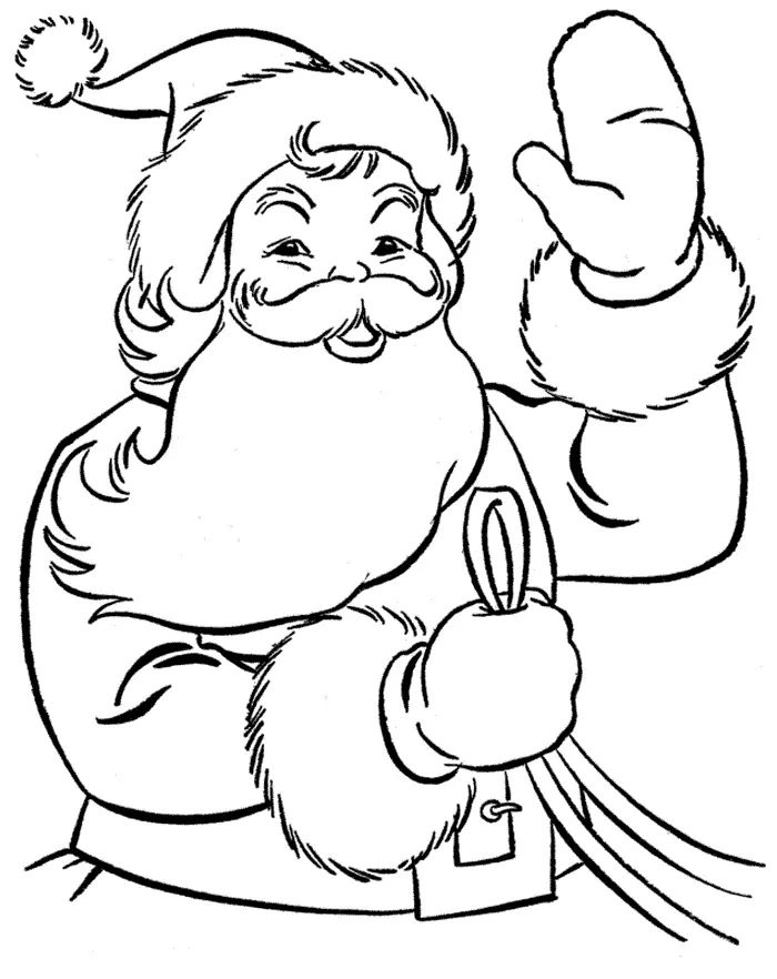 Çocuklar İçin Noel-Baba Boyama Sayfaları 