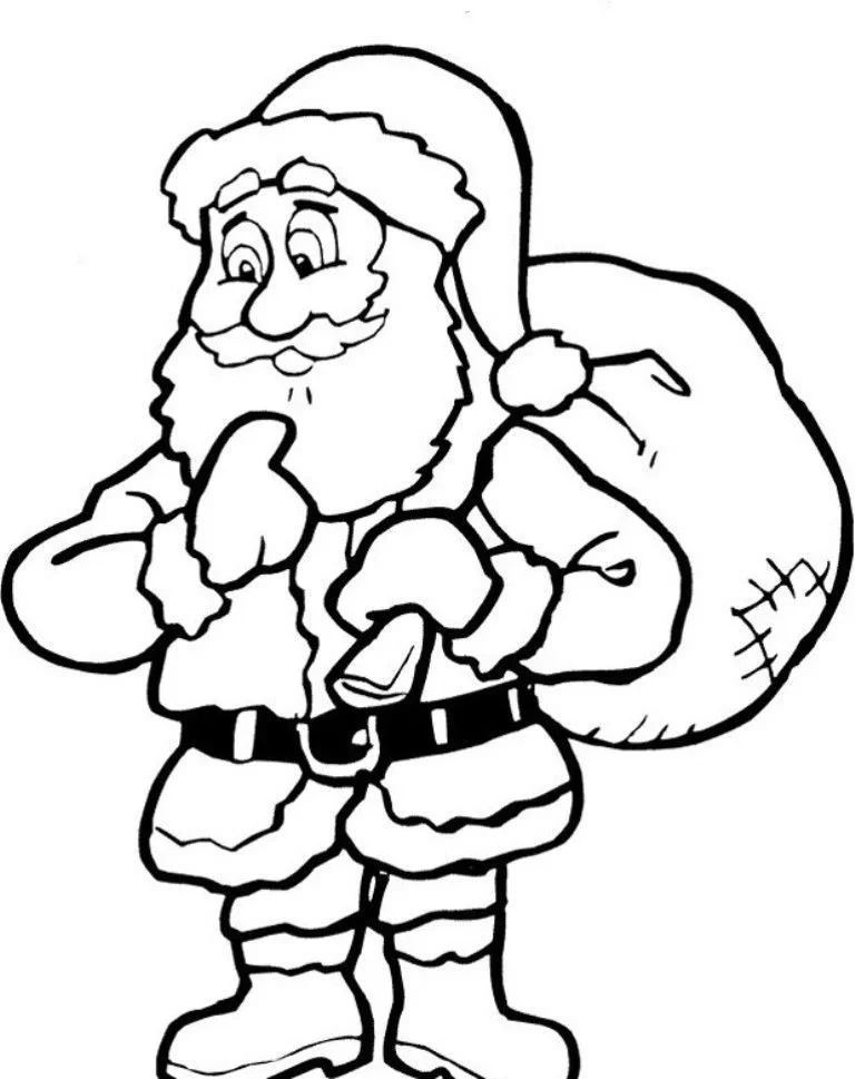 Çocuklar İçin Noel-Baba Boyama Sayfaları 