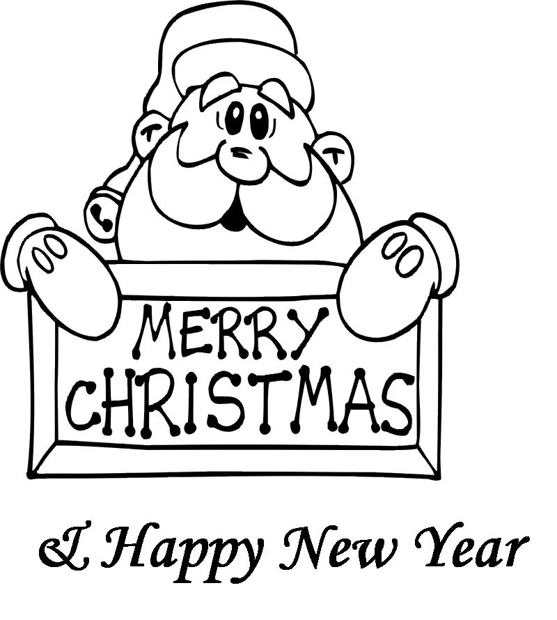 Çocuklar İçin Noel-Baba Boyama Sayfaları 