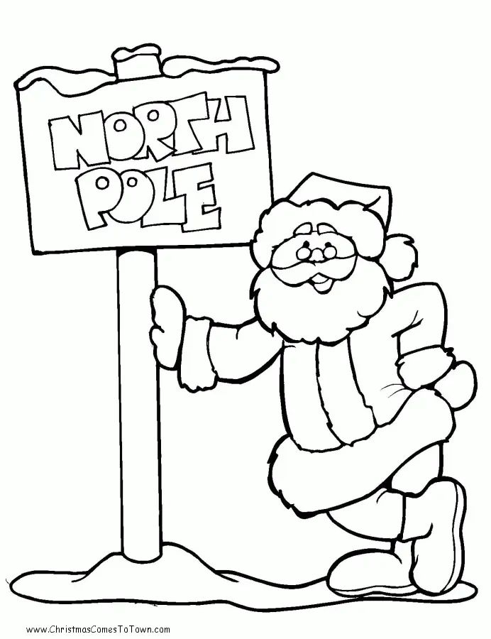 Çocuklar İçin Noel-Baba Boyama Sayfaları 