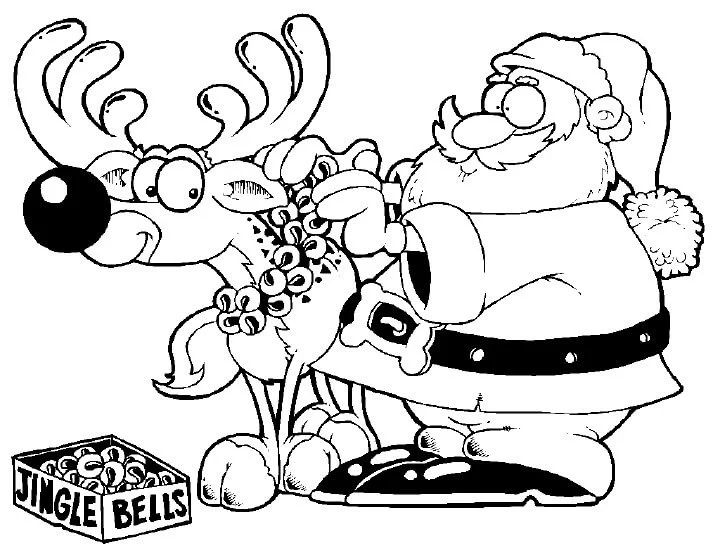 Çocuklar İçin Noel-Baba Boyama Sayfaları 