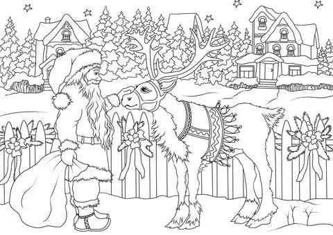 Çocuklar İçin Noel-Baba Boyama Sayfaları 