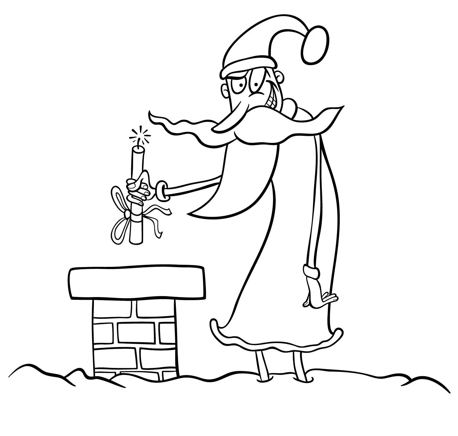 Çocuklar İçin Noel-Baba Boyama Sayfaları 