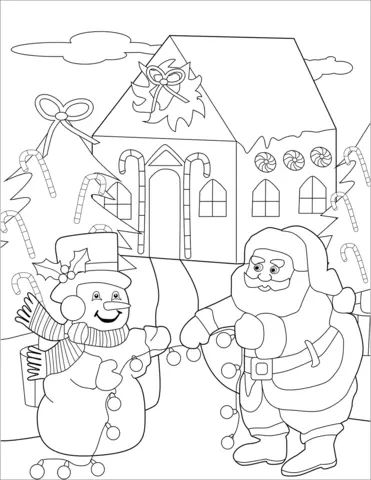 Çocuklar İçin Noel-Baba Boyama Sayfaları 