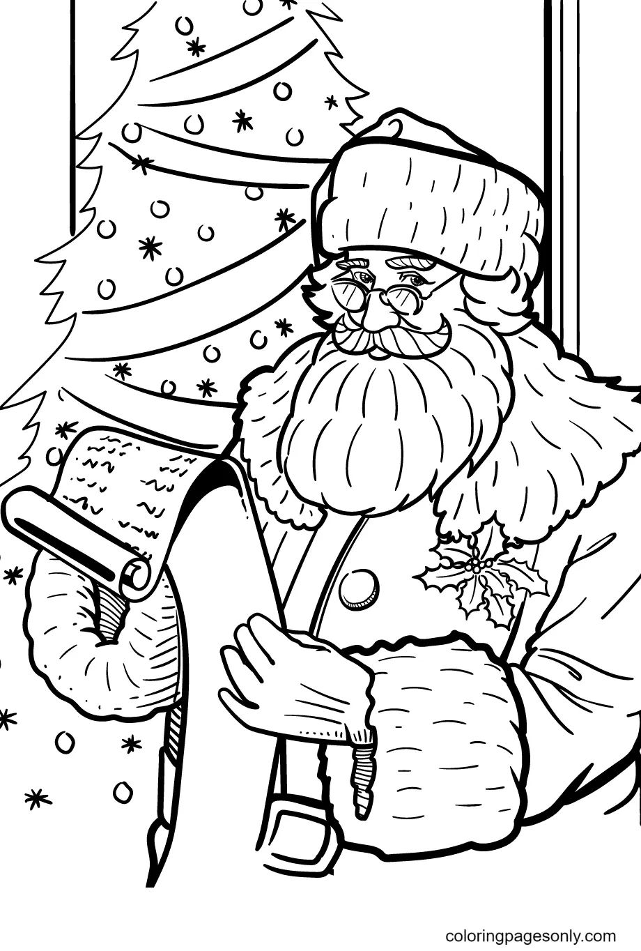 Çocuklar İçin Noel-Baba Boyama Sayfaları 