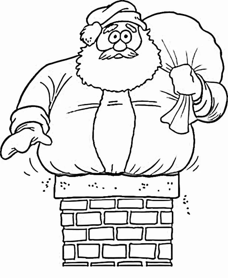 Çocuklar İçin Noel-Baba Boyama Sayfaları 
