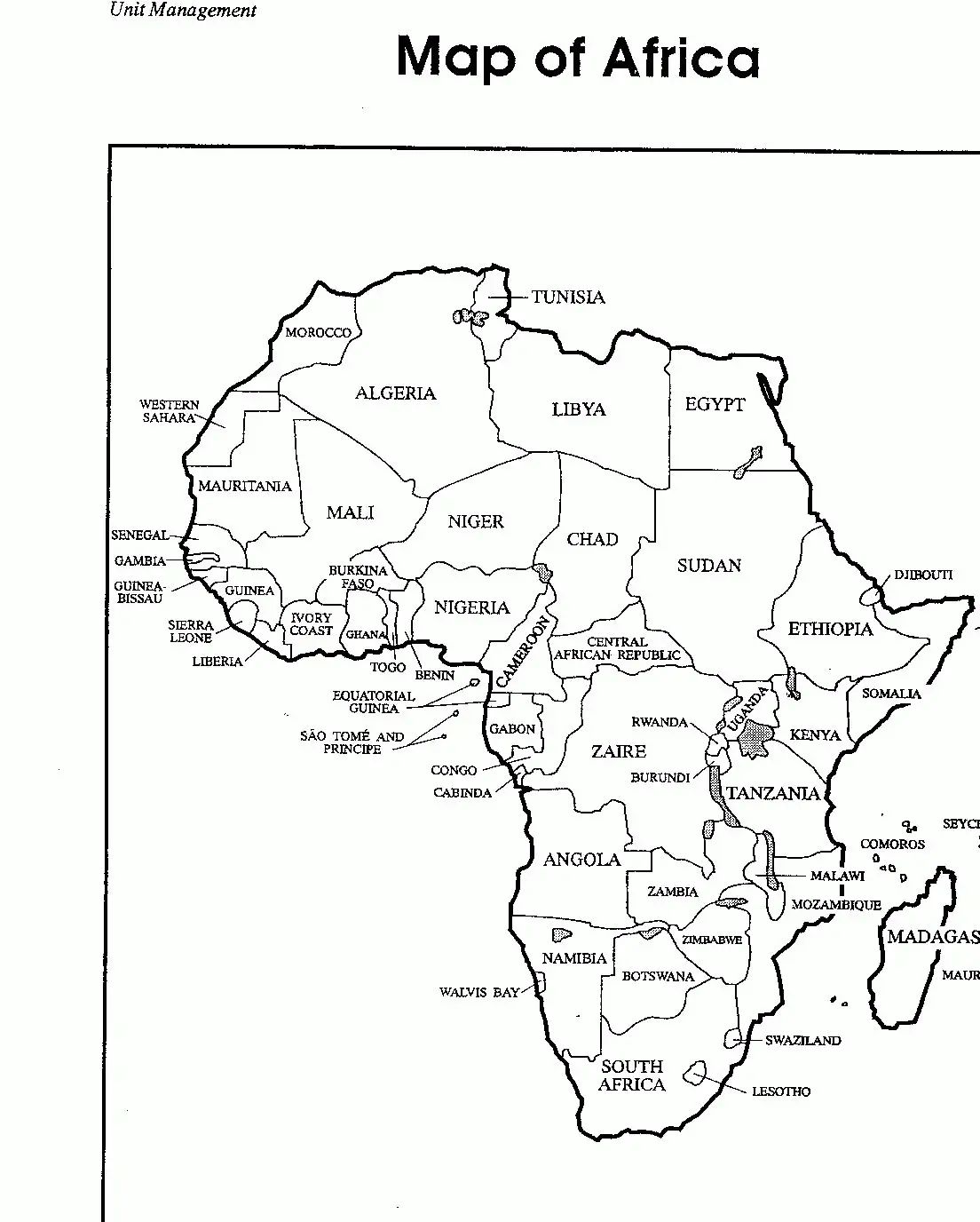 Çocuklar İçin  Ülkeler Medeniyetler Afrika Boyama Sayfaları 