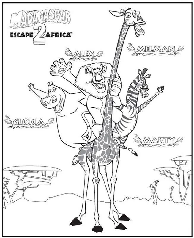 Çocuklar İçin  Ülkeler Medeniyetler Afrika Boyama Sayfaları 