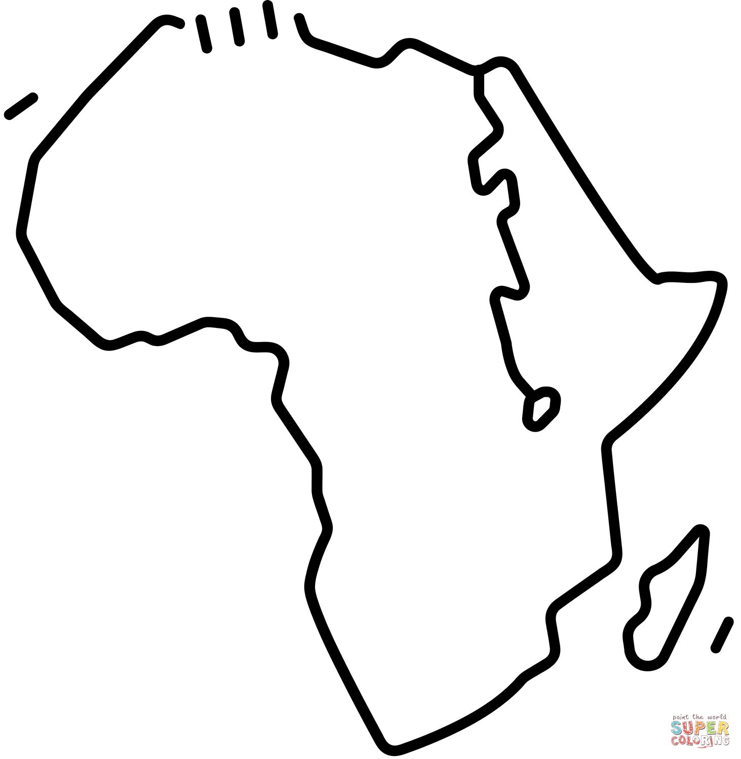 Çocuklar İçin  Ülkeler Medeniyetler Afrika Boyama Sayfaları 