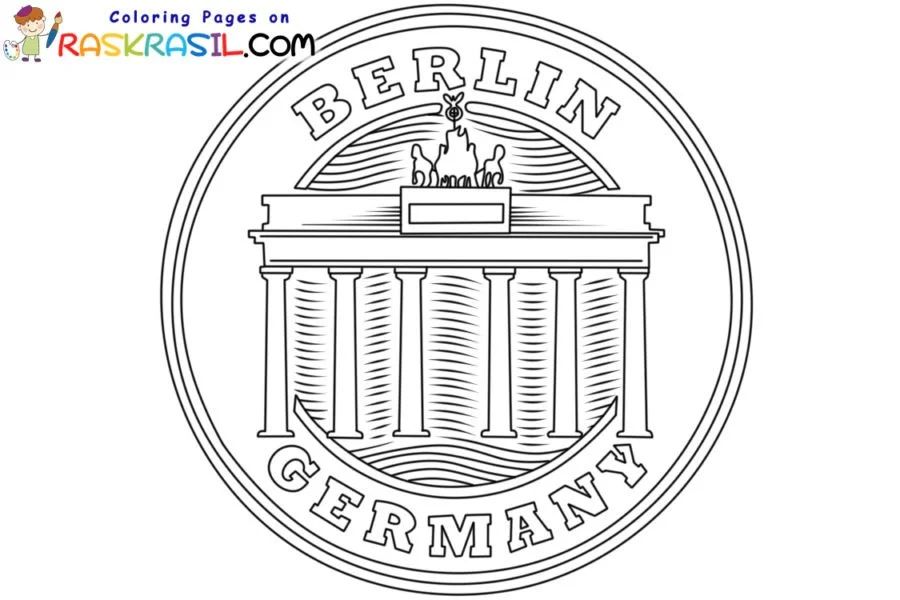 Çocuklar İçin  Ülkeler Medeniyetler Berlin Boyama Sayfaları 