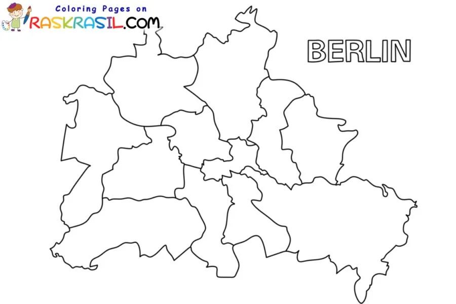 Çocuklar İçin  Ülkeler Medeniyetler Berlin Boyama Sayfaları 