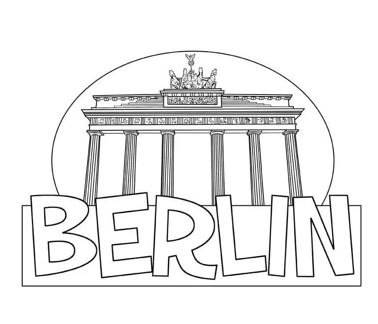 Çocuklar İçin  Ülkeler Medeniyetler Berlin Boyama Sayfaları 