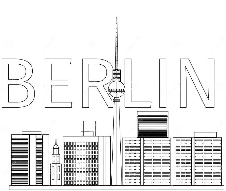 Çocuklar İçin  Ülkeler Medeniyetler Berlin Boyama Sayfaları 