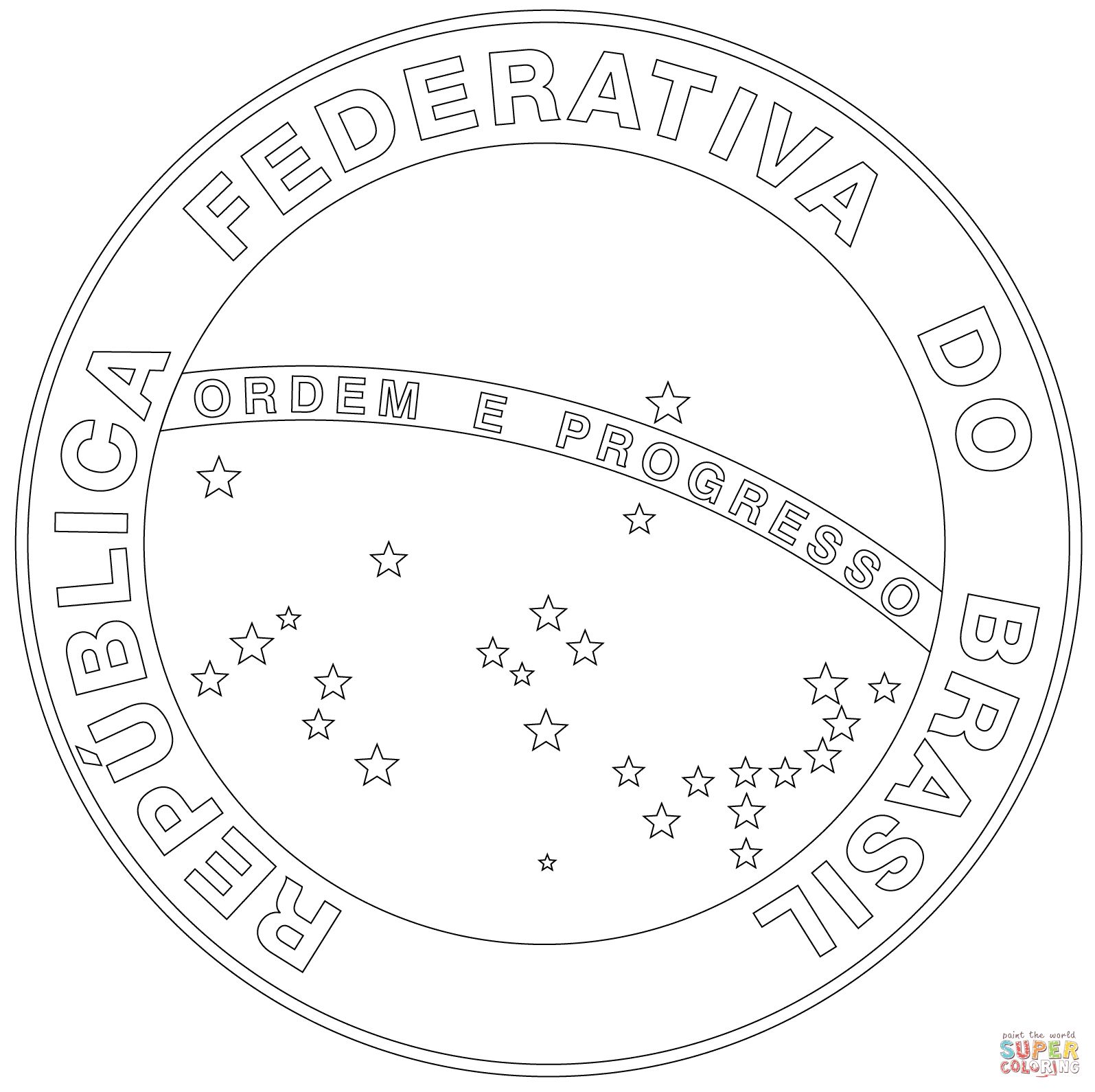Çocuklar İçin  Ülkeler Medeniyetler Brezilya Boyama Sayfaları 