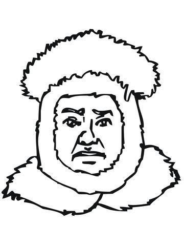 Çocuklar İçin  Ülkeler Medeniyetler Eskimo Boyama Sayfaları 