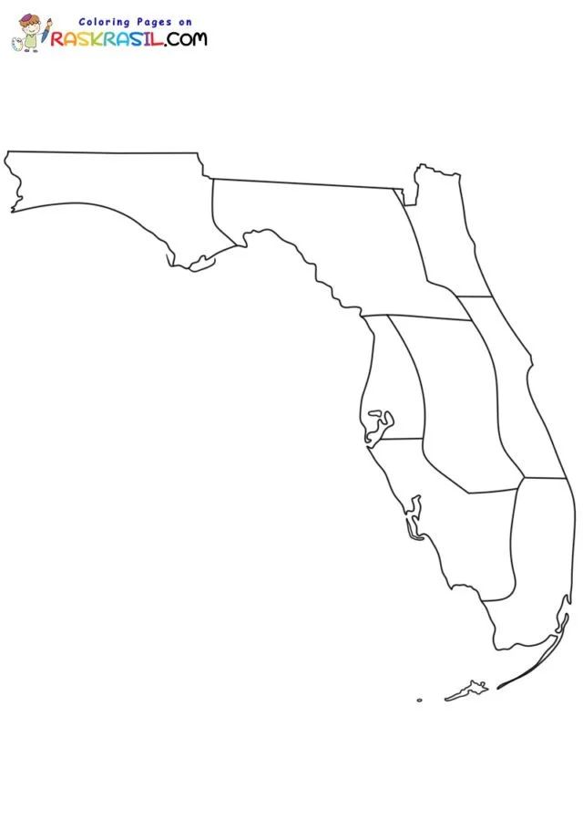 Çocuklar İçin  Ülkeler Medeniyetler Florida Boyama Sayfaları 