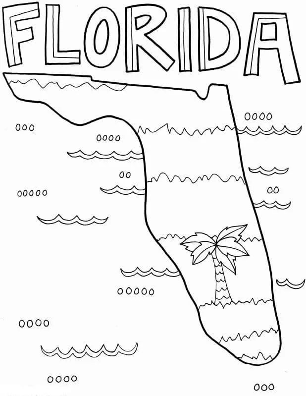 Çocuklar İçin  Ülkeler Medeniyetler Florida Boyama Sayfaları 