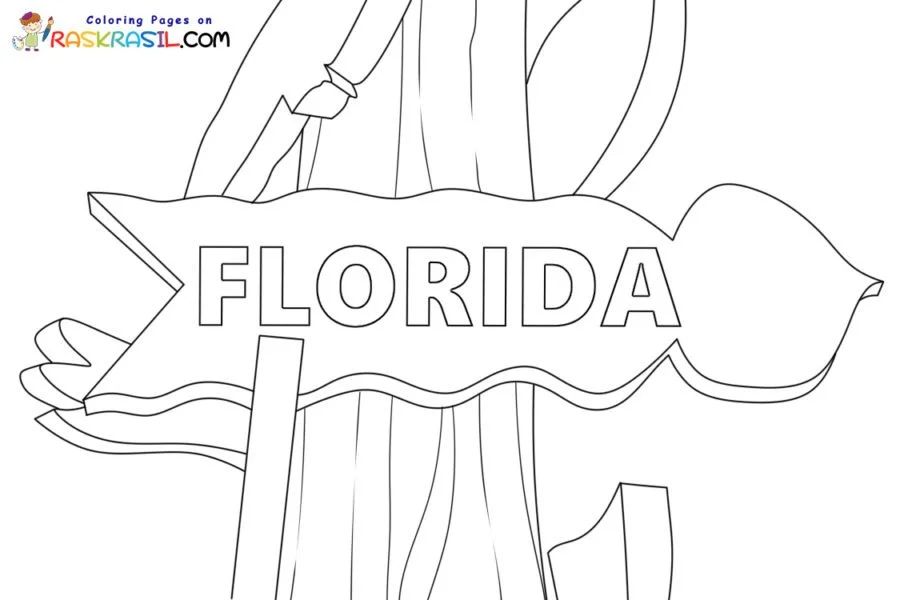 Çocuklar İçin  Ülkeler Medeniyetler Florida Boyama Sayfaları 