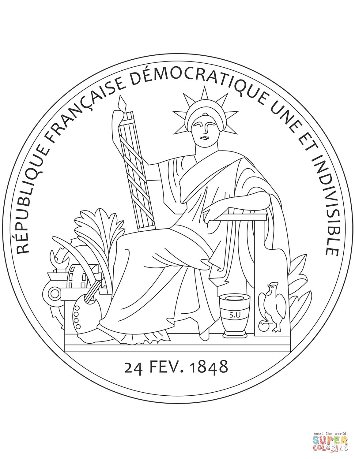 Çocuklar İçin  Ülkeler Medeniyetler Fransa Boyama Sayfaları 