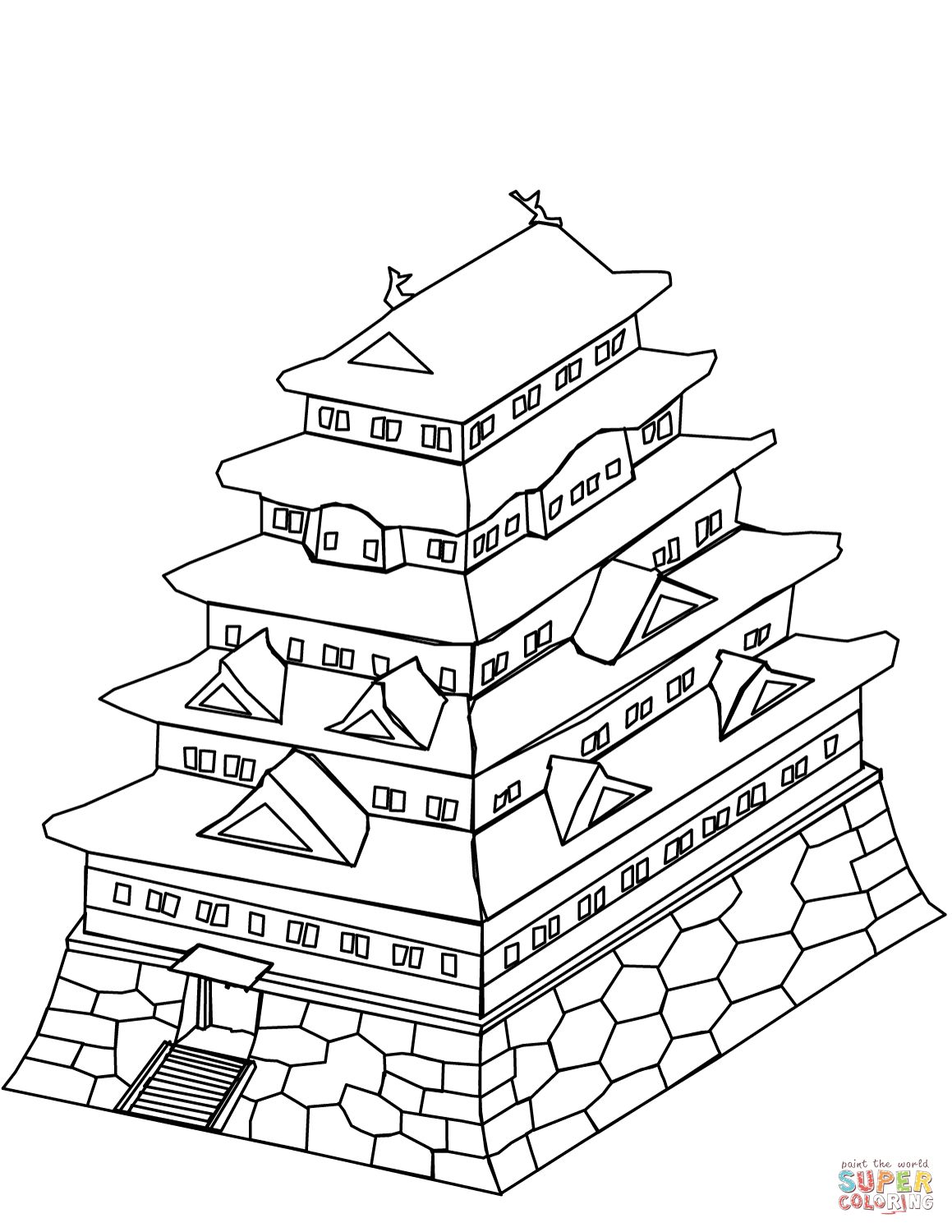 Çocuklar İçin  Ülkeler Medeniyetler Japonya Boyama Sayfaları 