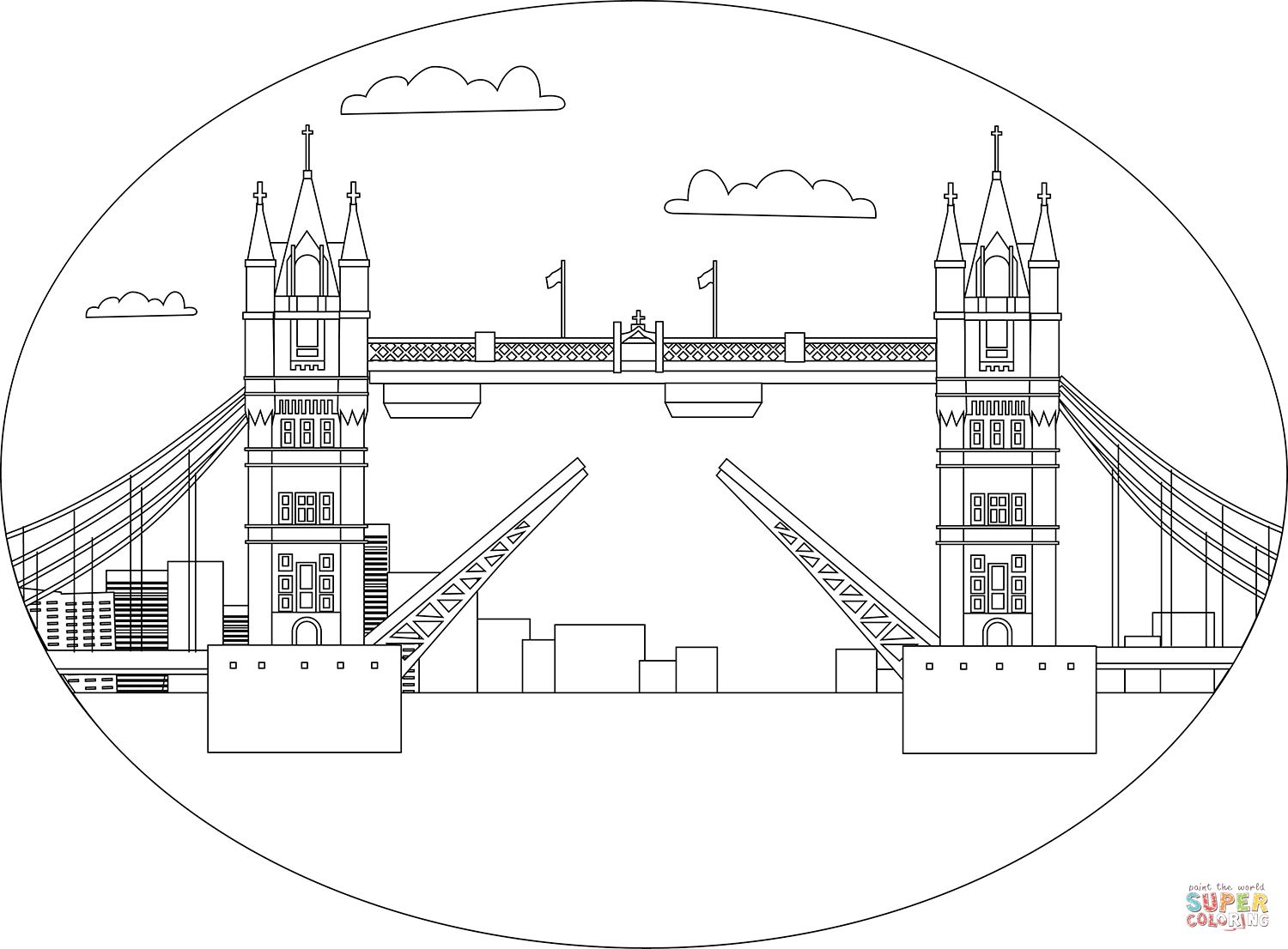 Çocuklar İçin  Ülkeler Medeniyetler Londra Boyama Sayfaları 
