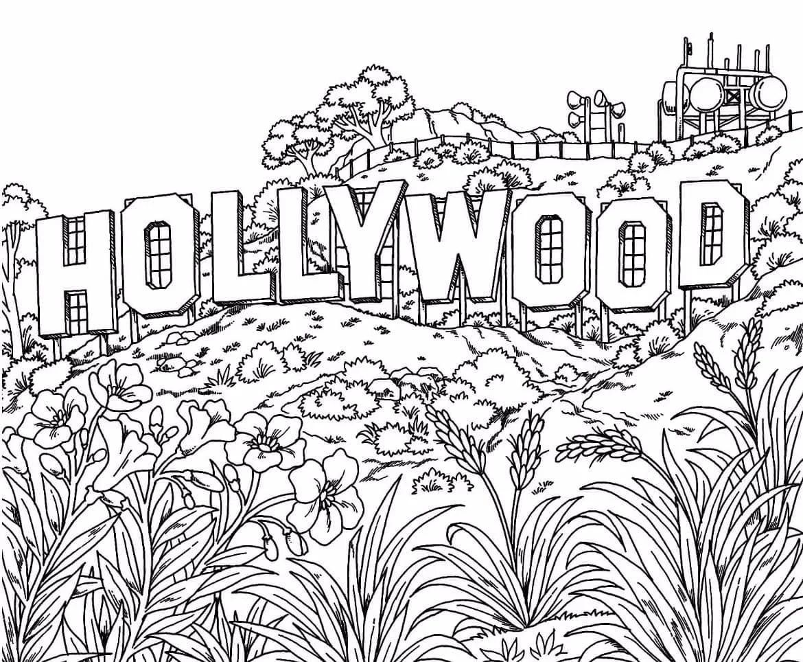 Çocuklar İçin  Ülkeler Medeniyetler Los-Angeles Boyama Sayfaları 